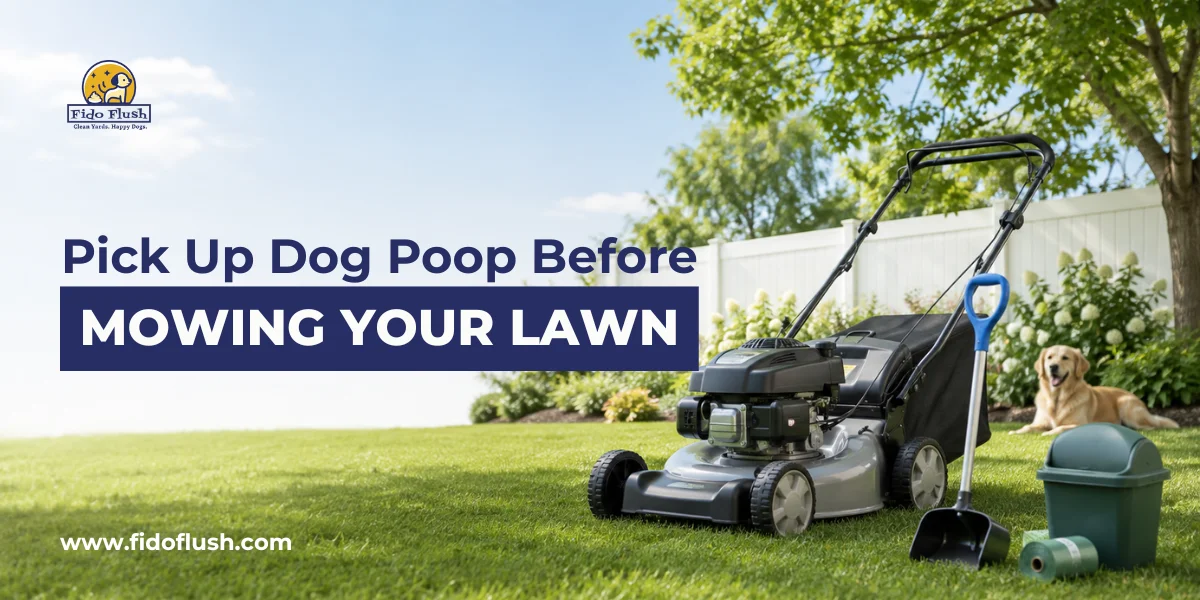 Why You Should Pick Up Dog Poop Before Mowing Your Lawn
